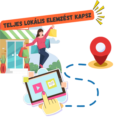 teljes lokális marketing elemzést kapsz kép, ahol a térképjelölő és az elemzés összekötésre kerül