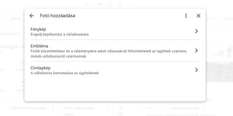 cégprofil fotó hozzáadása